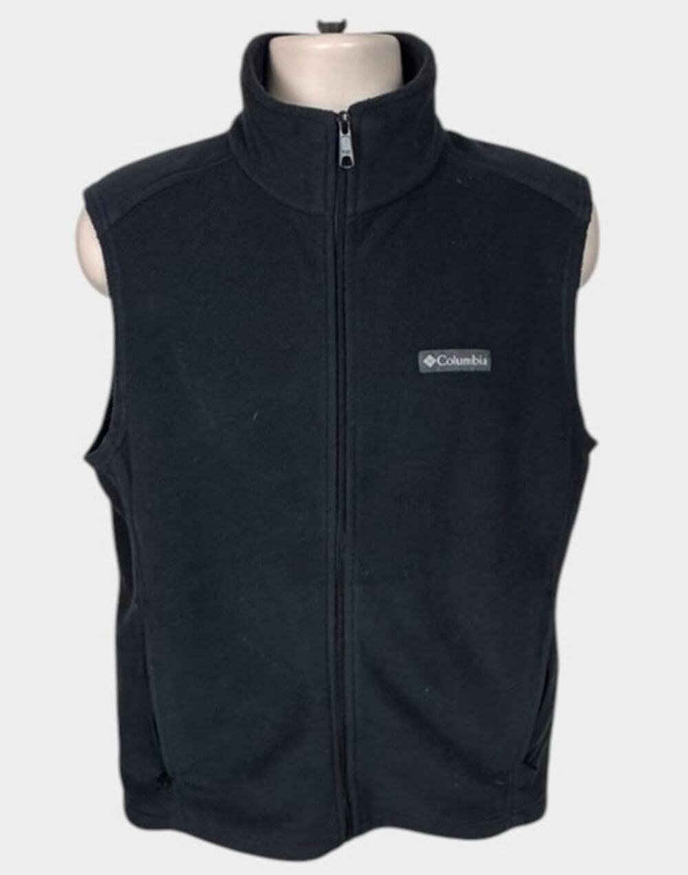 Columbia Mens Medium Black Fleece Full Zip Vest
